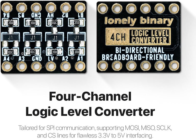 LONELY BINARY مجموعة محول مستوى المنطق 27 قطعة - وحدات تحويل ثنائية الاتجاه متعددة القنوات 3.3 فولت إلى 5 فولت إصدار الذهب خالي من الرصاص 2/4/6 قناة لمشاريع Arduino و Raspberry Pi و ESP32 - Image 3